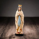 Our Lady of Lourdes Statue 10.2", Crowned Blessed Mother Figurine, Catholic Healing Gift, Virgin Mary Altar Decor, Religious Gift for Mom