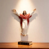 Risen Christ Wall Statue 8.7", Jesus with Open Arms (display 4)