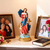Our Lady Untier of Knots Statue 11.5" & 8.5", Mary Undoer of Knots Figurine, statue put on table, main image 1 (1)