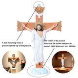 3-risen christ cruficix with holy spirit dove statue illustrations