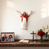 Risen Christ Wall Statue 8.7", Jesus with Open Arms (display 3)
