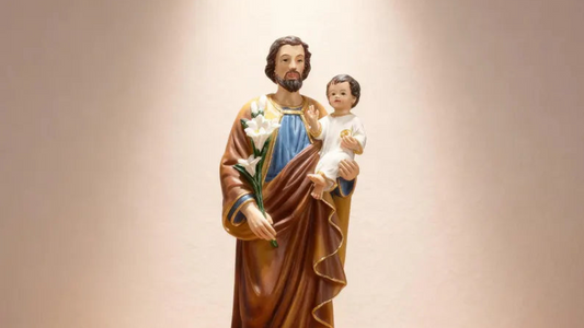 saint joseph with baby jesus statue