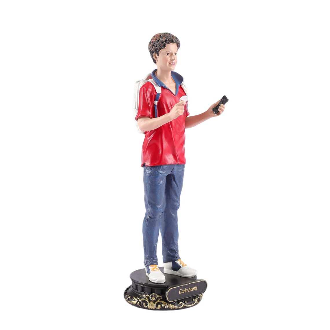 Blessed St. Carlo Acutis Statue, Patron Saint of Internet, Millennial Youth Figurine