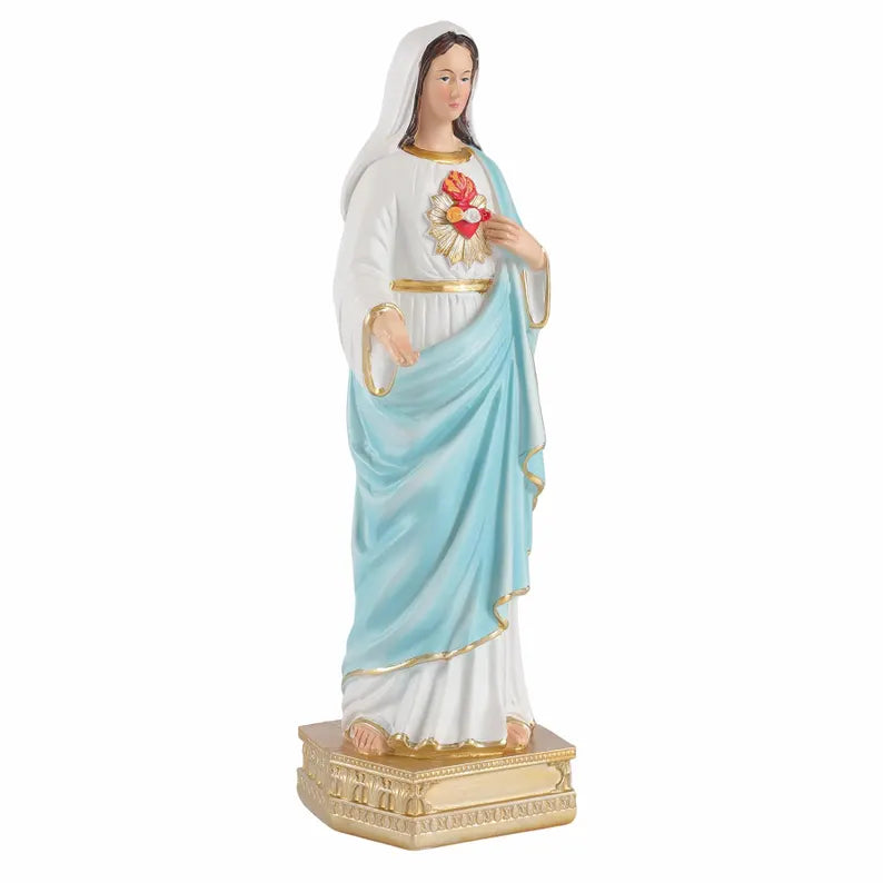 11-immaculate heart of mary statue white background 4