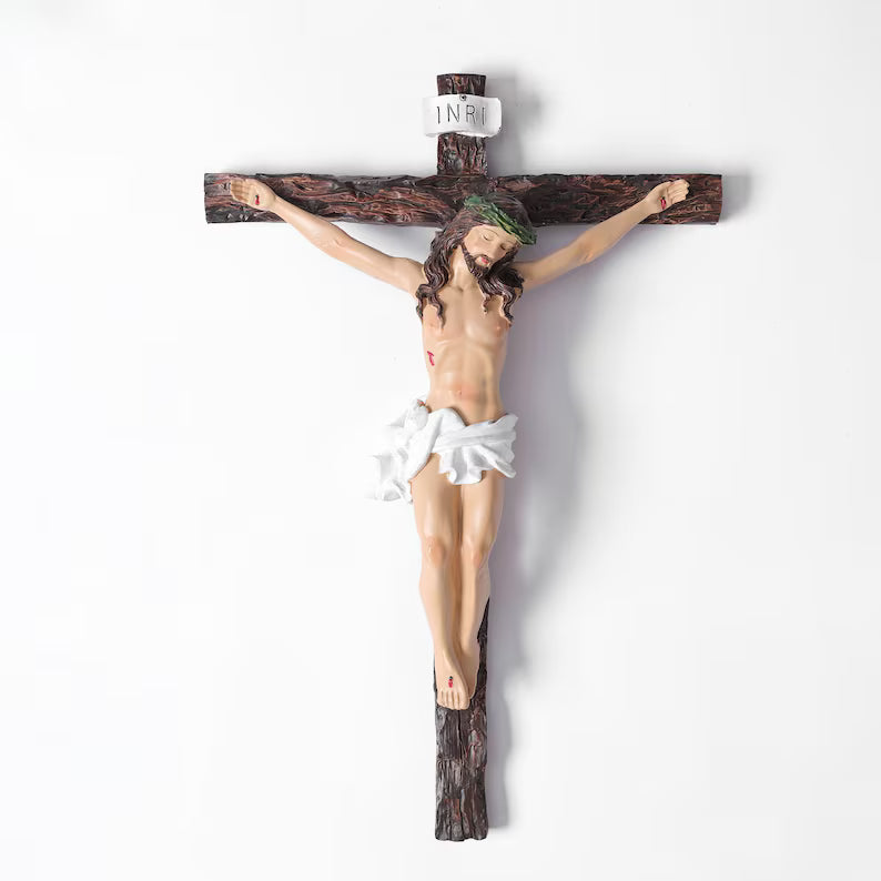 11-realistic jesus crucifix statue white background