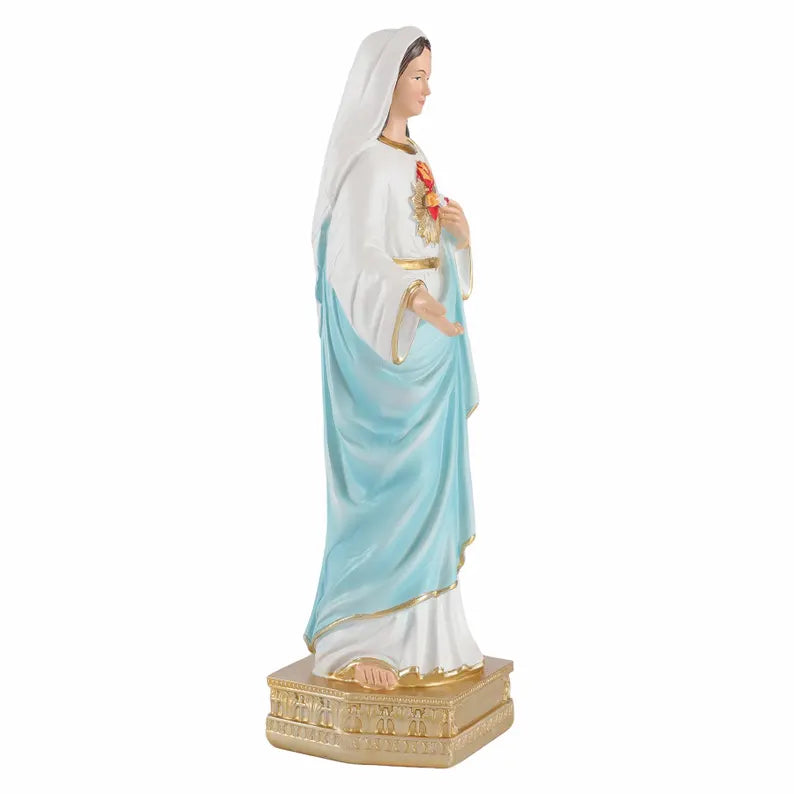13-immaculate heart of mary statue white background 6