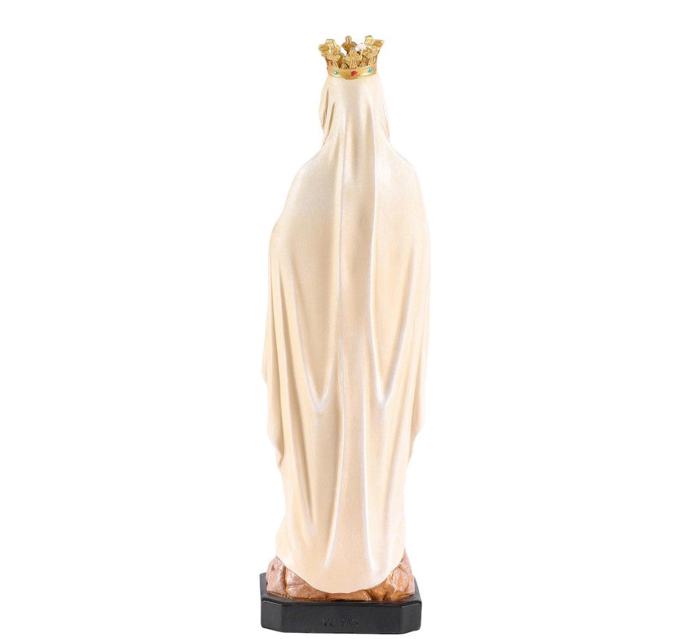 Our Lady of Lourdes Statue 10.2", Crowned Blessed Mother Figurine, Catholic Healing Gift, Virgin Mary Altar Decor, Religious Gift for Mom