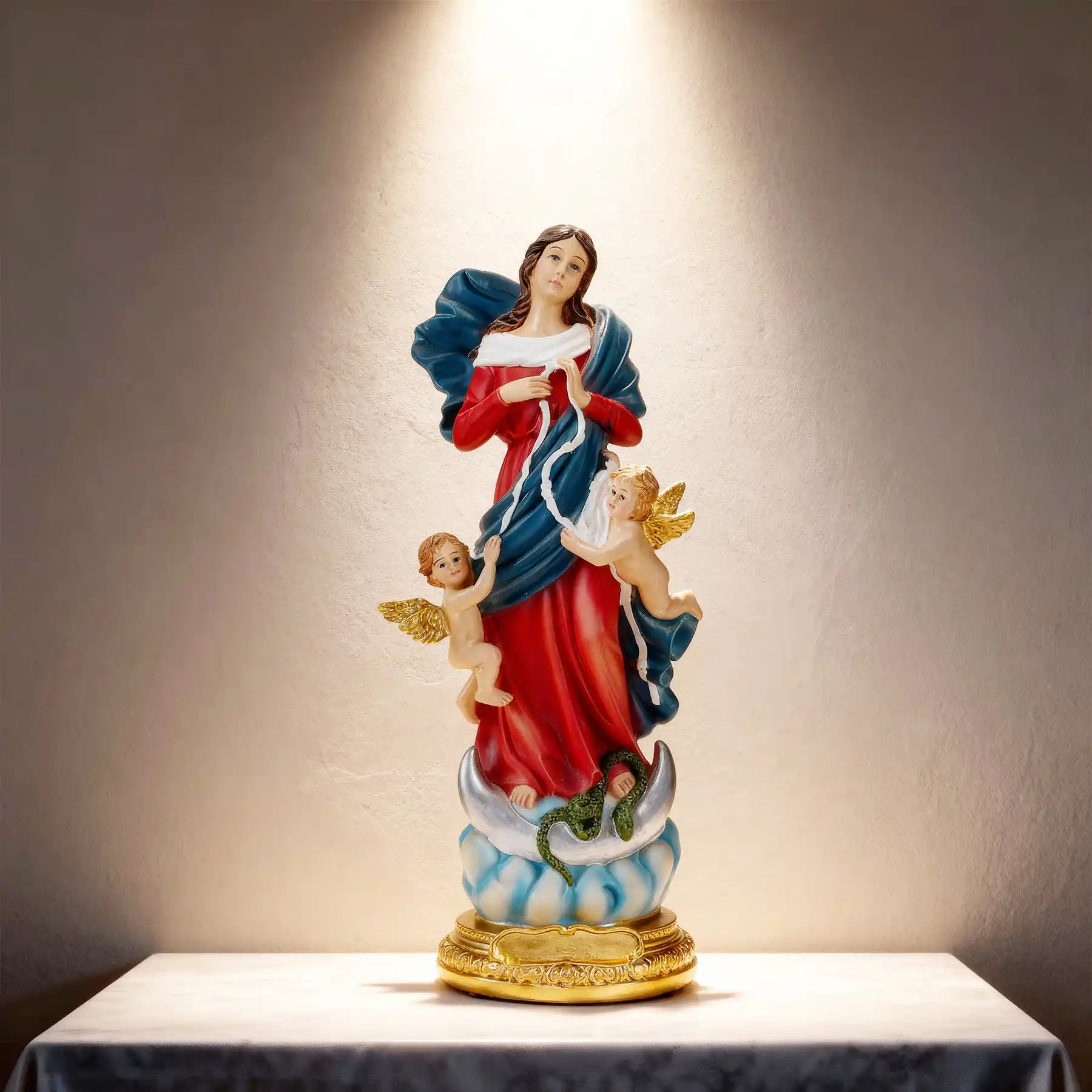 Our Lady Untier of Knots Statue 8.5", Mary Undoer of Knots Figurine (display 10)