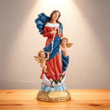 Our Lady Untier of Knots Statue 11.5", Mary Undoer of Knots Figurine, large size statue under holy light (display 3)