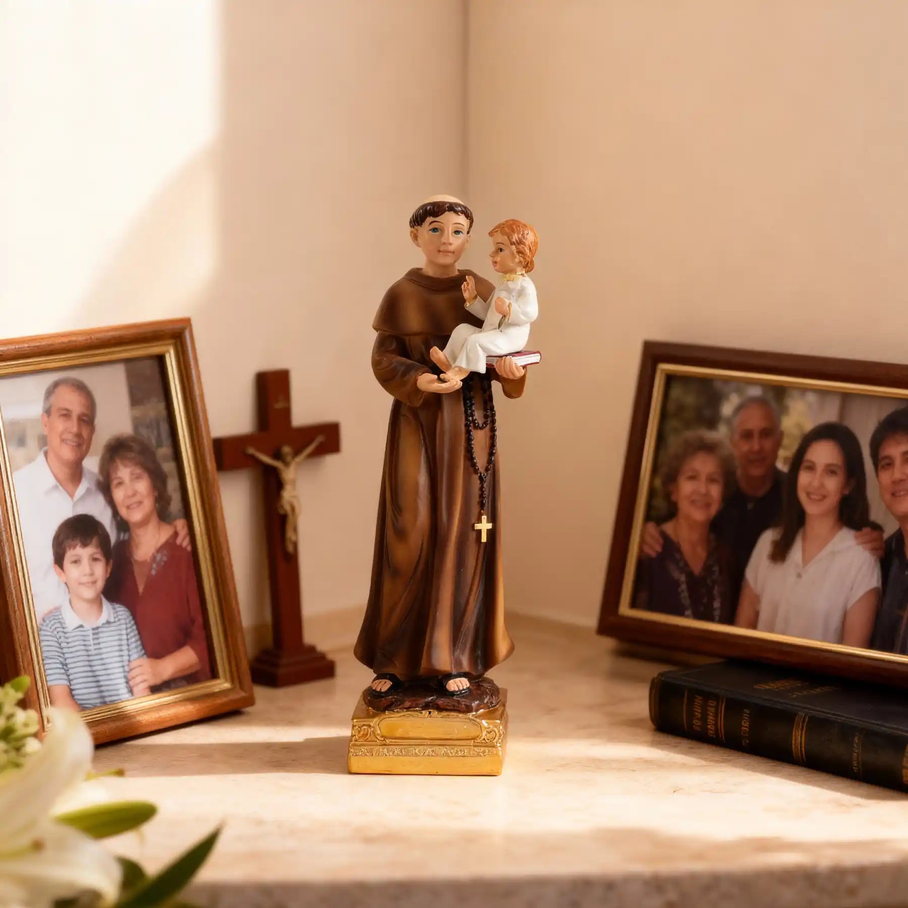 Saint Anthony Statue large size 12", Patron of Lost Things with Child Jesus (display 3)