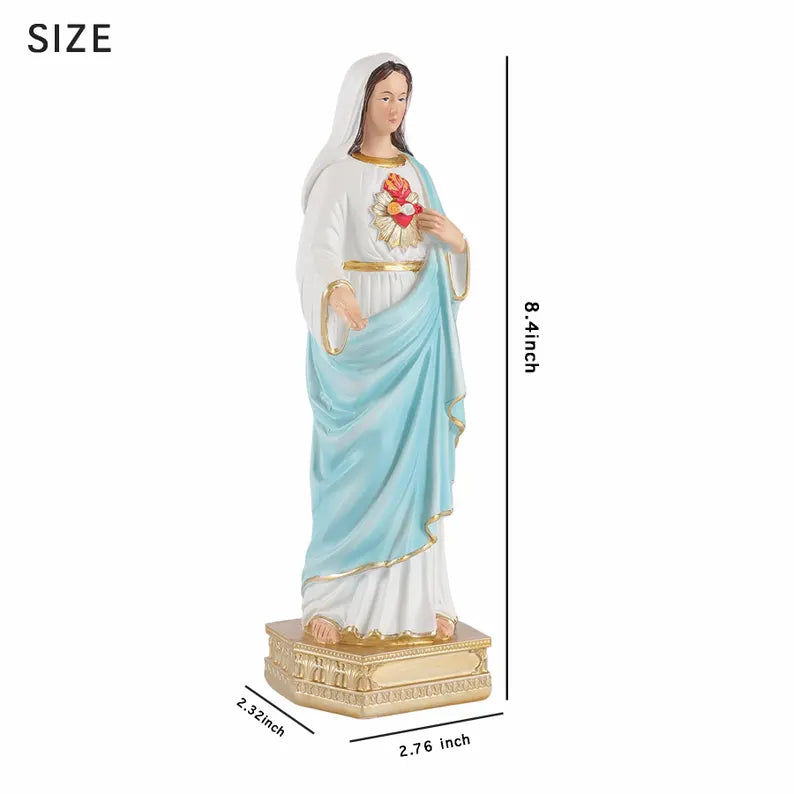3-immaculate heart of mary statue size label