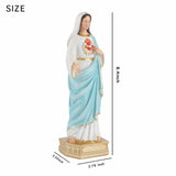 3-immaculate heart of mary statue size label