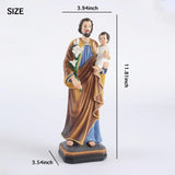 3-saint joseph statue with baby jesus size label