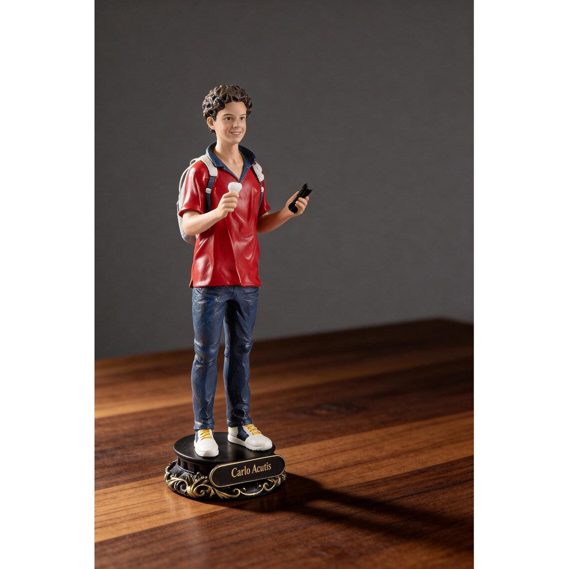 Blessed St. Carlo Acutis Statue, Patron Saint of Internet, Millennial Youth Figurine