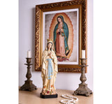 Our Lady of Lourdes Statue 10.2", Crowned Blessed Mother Figurine, Catholic Healing Gift, Virgin Mary Altar Decor, Religious Gift for Mom