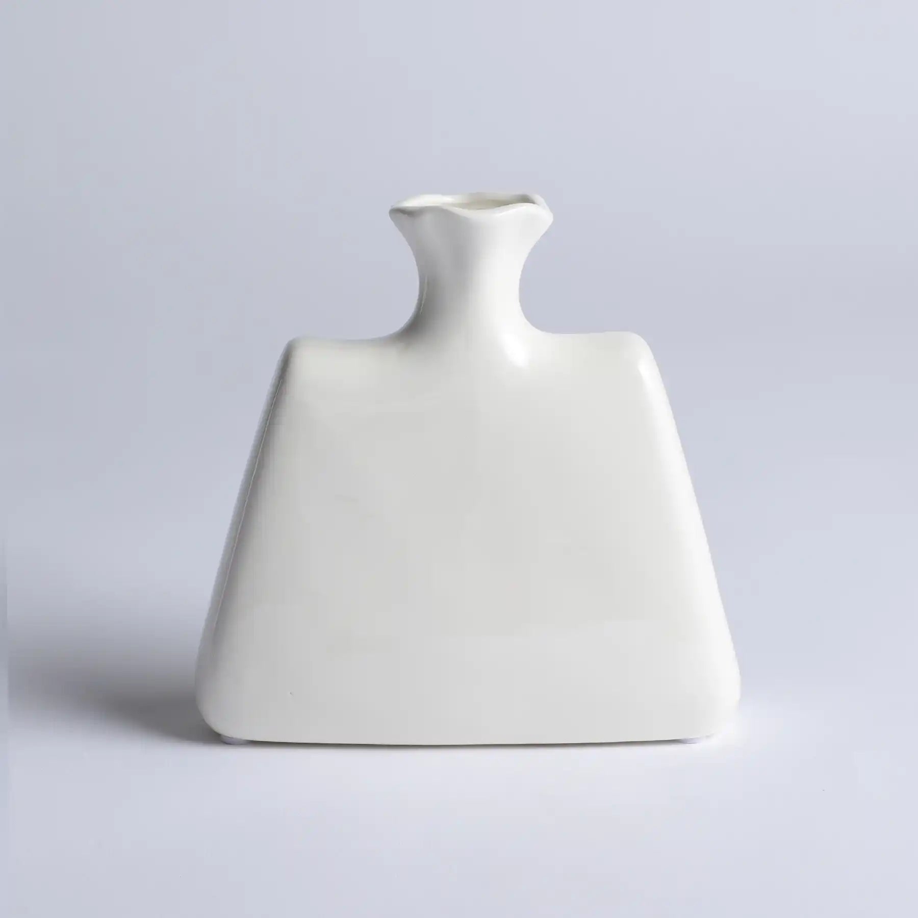 Unique White Ceramic Vases with Hand-Printed Yellow Flowers (display 6)