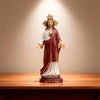 5-Small Sacred Heart Jesus Statue under holy light