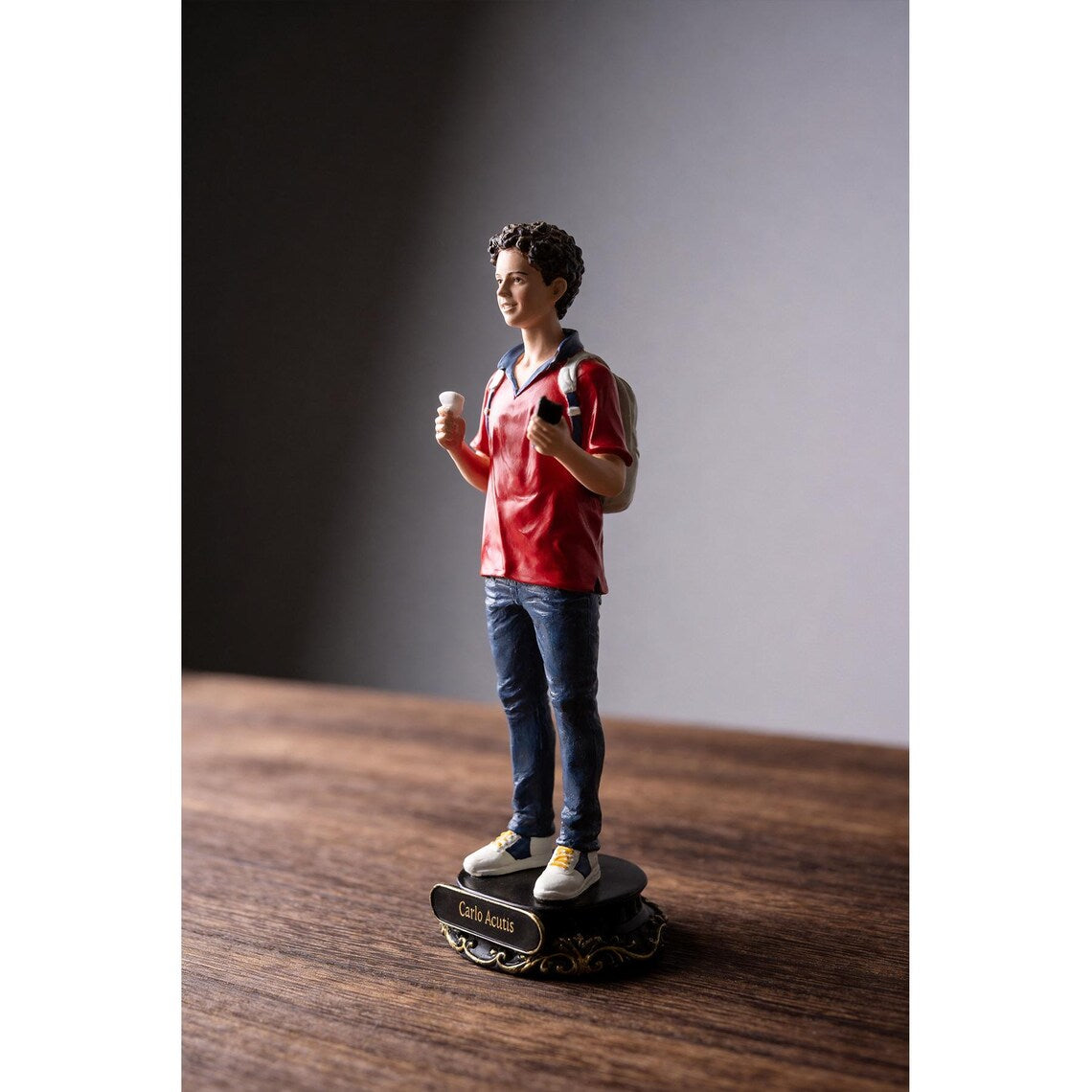 Blessed St. Carlo Acutis Statue, Patron Saint of Internet, Millennial Youth Figurine