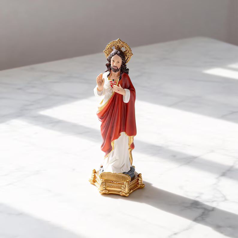 7-Sacred Heart of Jesus Statue on marbel table top 2