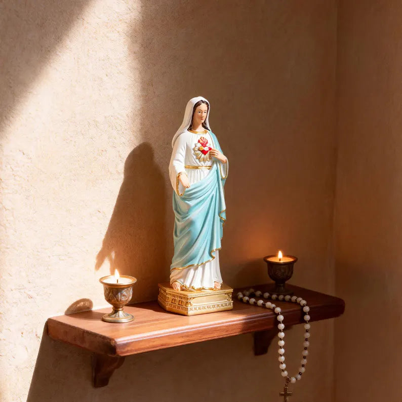 7-immaculate heart of mary statue under sunshine