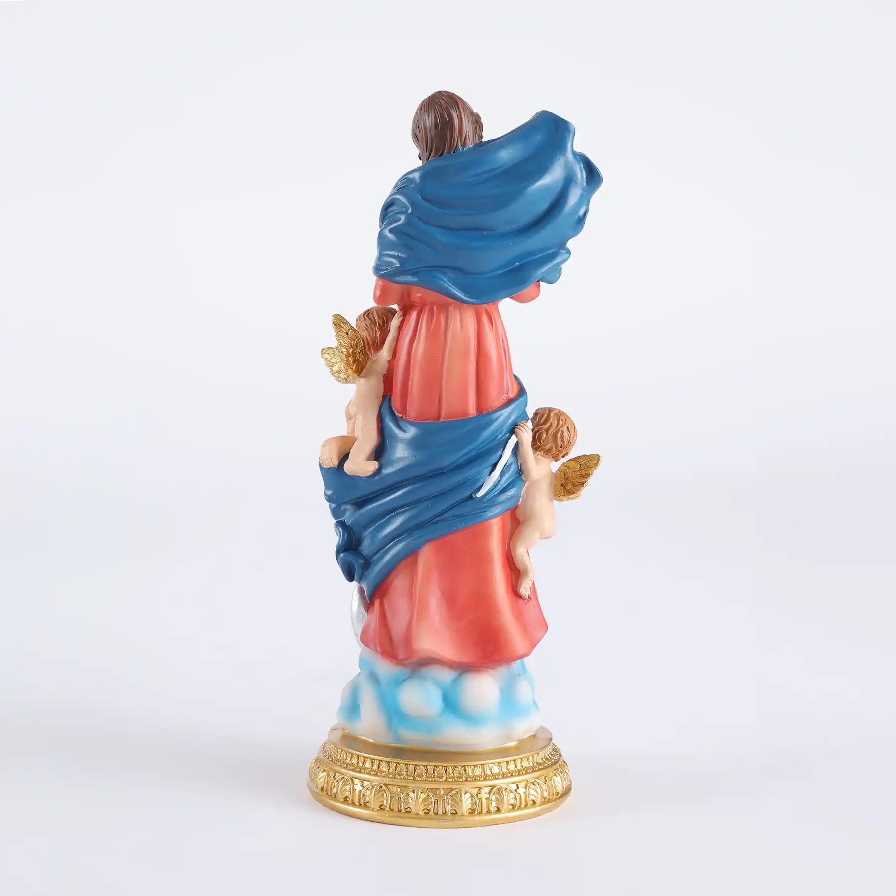 Our Lady Untier of Knots Statue 11.5" & 8.5", Mary Undoer of Knots Figurine, statue side view (display 16)