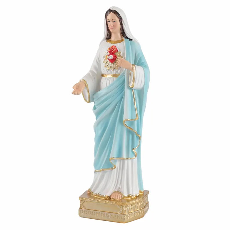 9-immaculate heart of mary statue white background 2