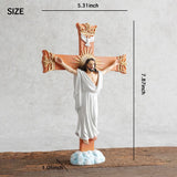 Risen Christ Wall Crucifix 8", Resurrection Cross with Holy Spirit Dove (display 4)